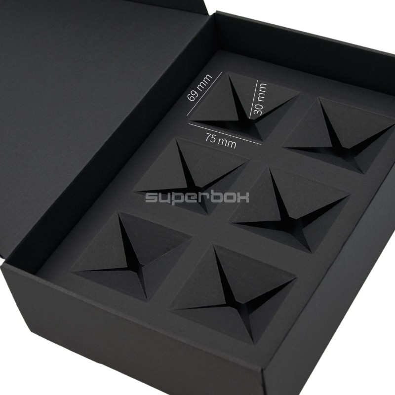 Black A4 Size Gift Box with a Space for Logo