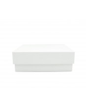 White Square Deep Medium Size Gift Box with a Lid