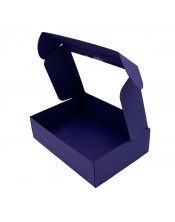 Zila A4 izmēra Premium dāvanu kastīte ar logu