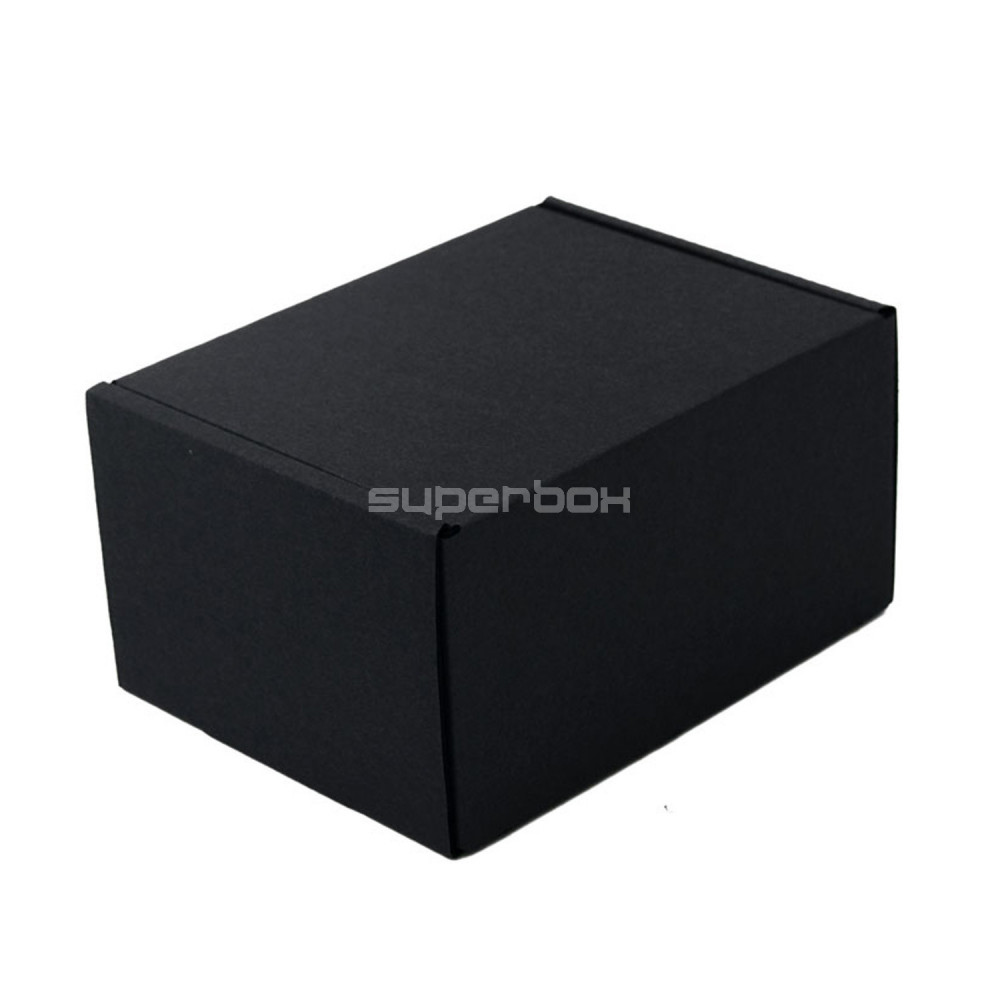 Black Small Gift Boxes with fixed grosgrain ribbon