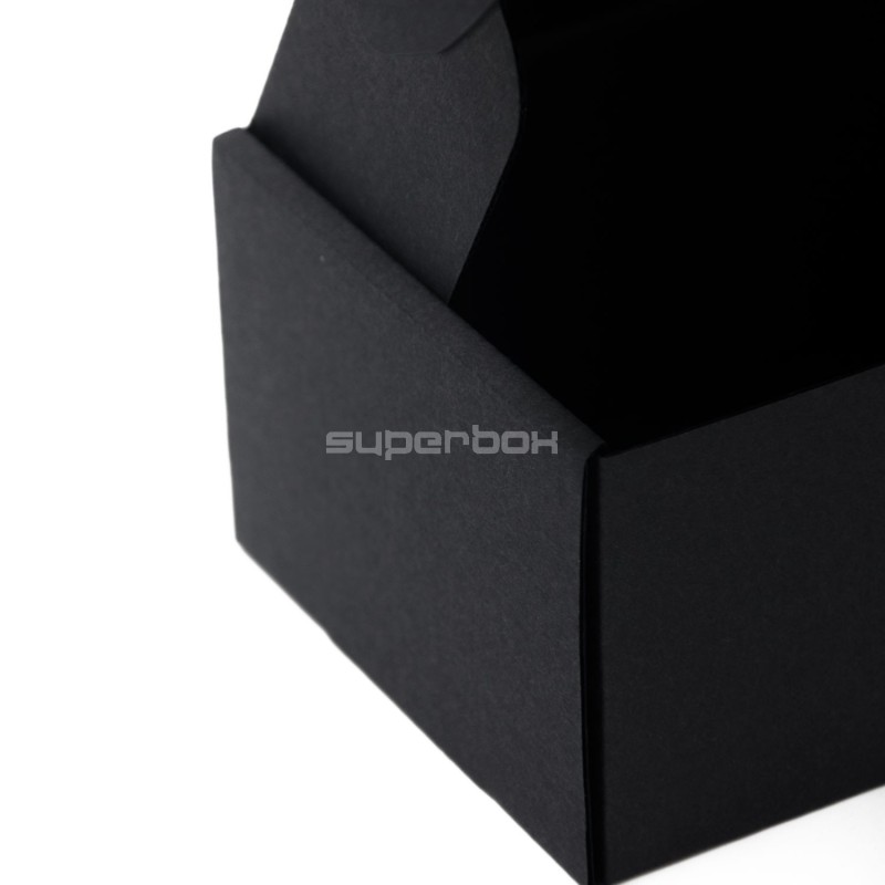 Small Black Corrugated Cardboard Gif Box