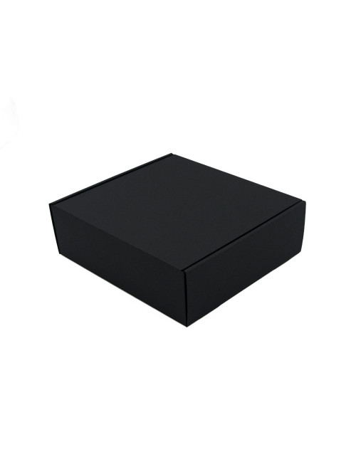 Melna kvadrātveida kaste, augstums 9 cm