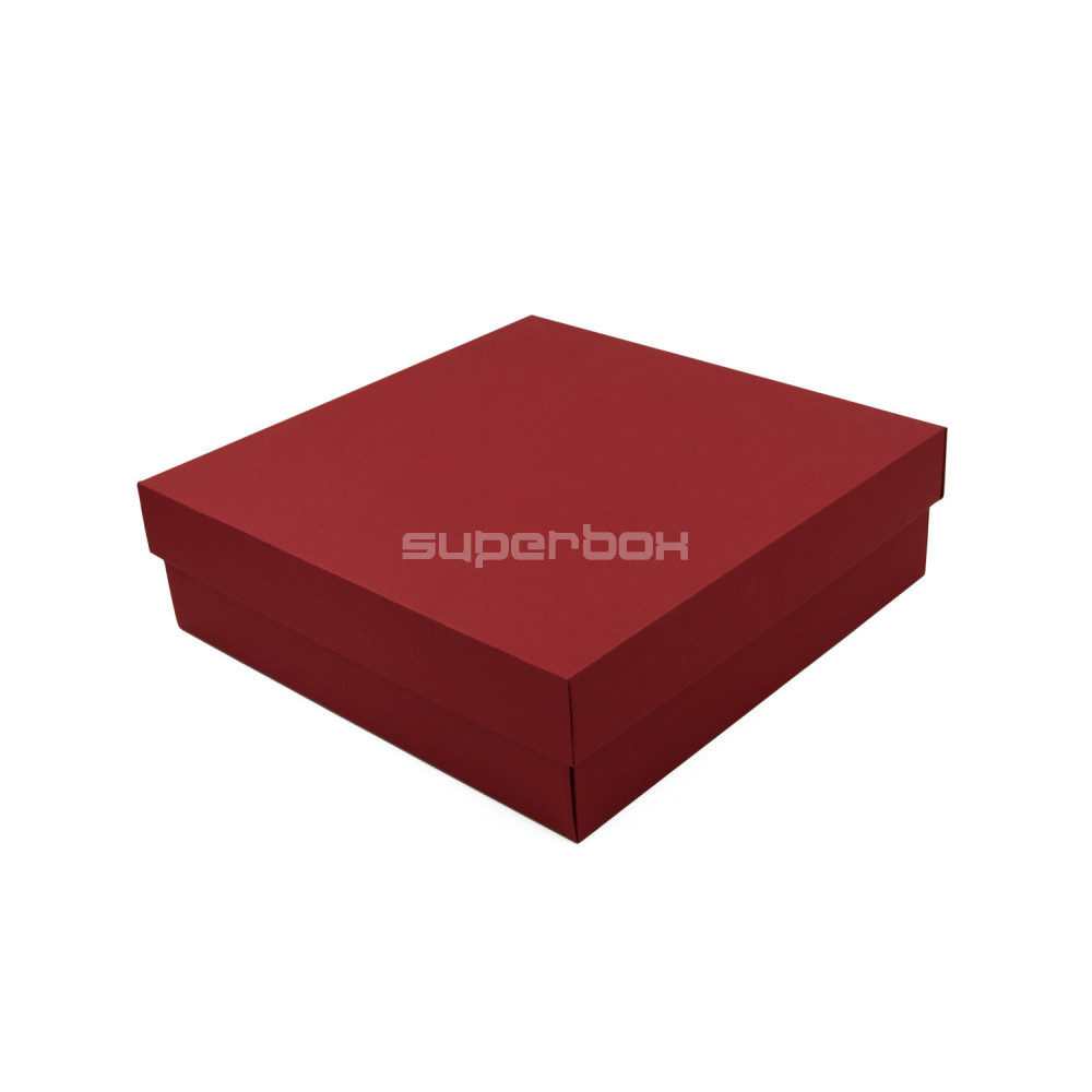 bemærkning Glow sætte ild Large Red Square Gift Box, 10 cm Height | Superbox