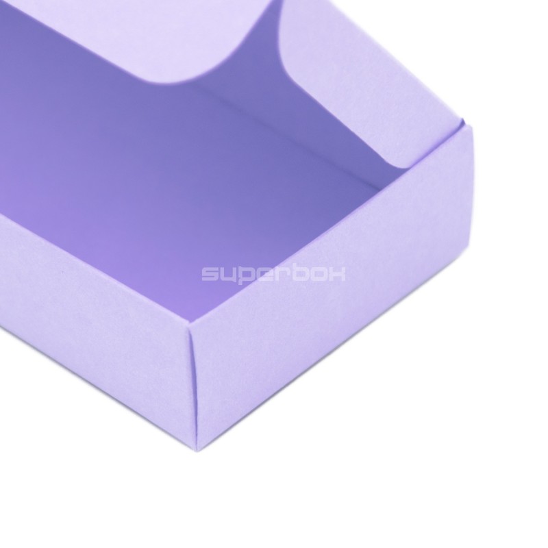 Elongated Gift Box from Lilac Color Decorative Cardboard