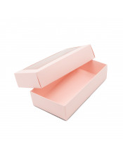 Light Pink Two Piece Cardboard Gift Box with Window