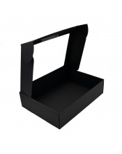 Black Quick Closing Very Large Gift Box with Window