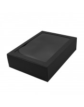 Black Quick Closing Very Large Gift Box with Window