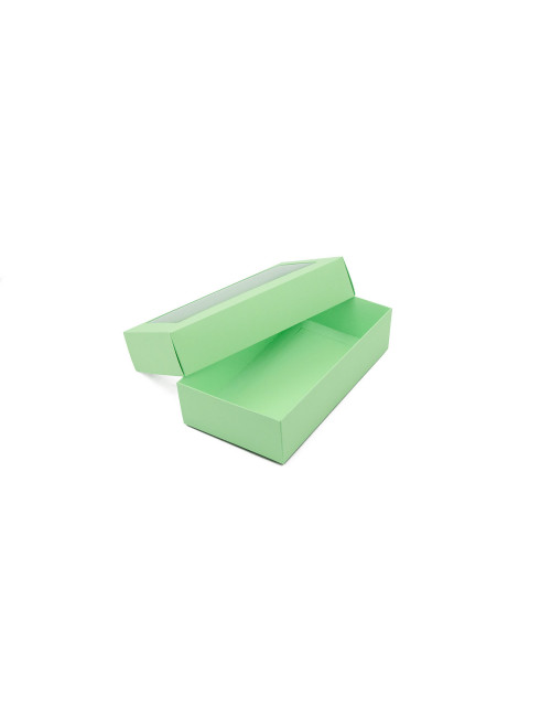 Light Green Two Piece Cardboard Gift Box with Window