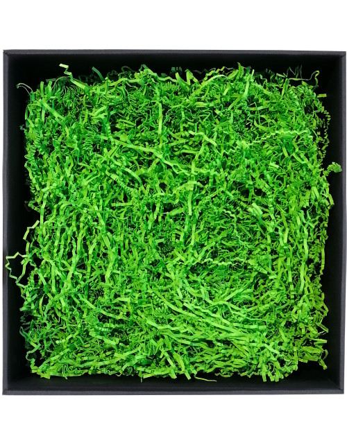 Jäik roheline purustatud paber - 2 mm, 1 kg