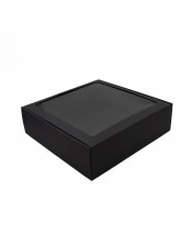 Didelė kvadratinė juoda greito uždarymo dėžė su langeliu
