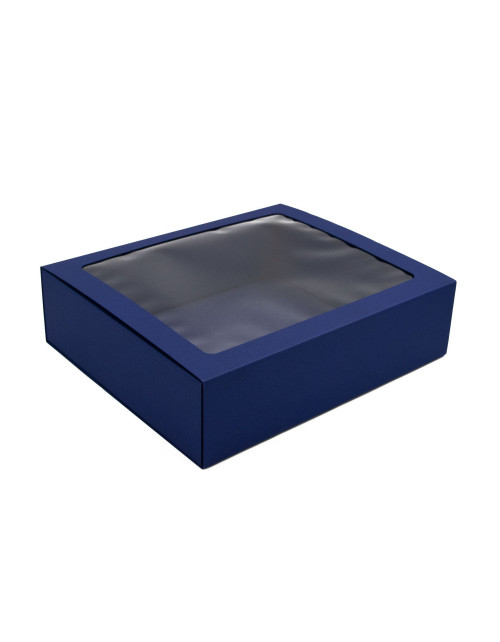 Blue Luxury Matchbox Style Gift Box with Window