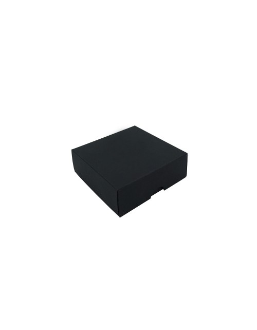 Divdaļīga maza kvadrātveida melna kartona dāvanu kastīte