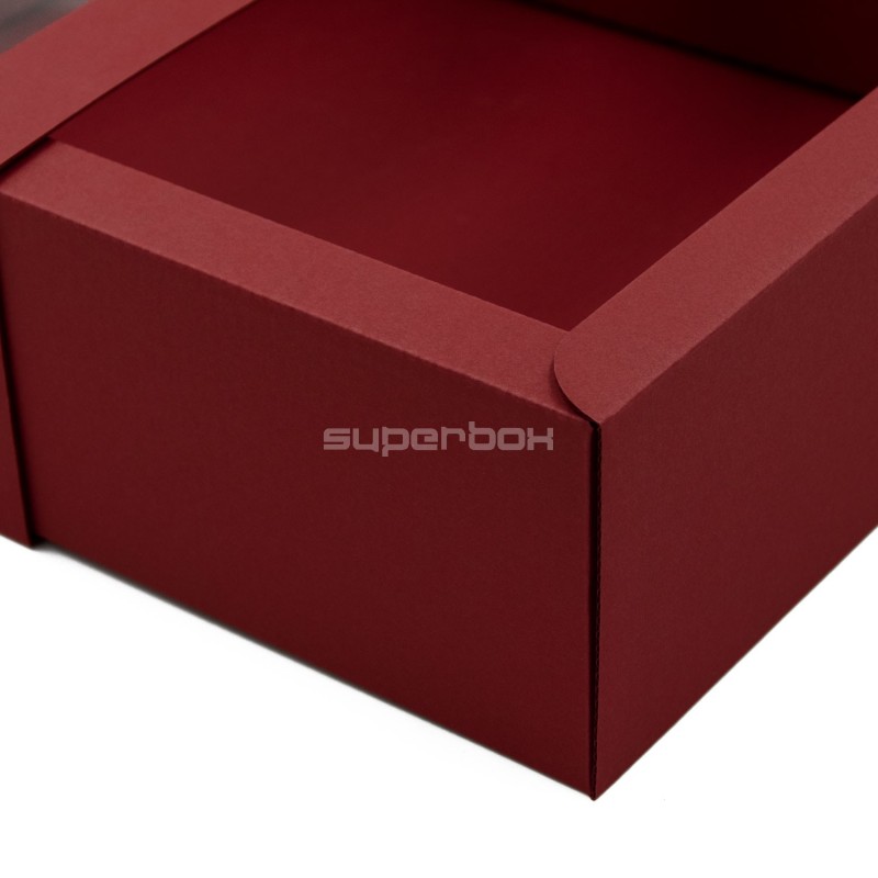 Red Luxury Matchbox Style Gift Box with Window