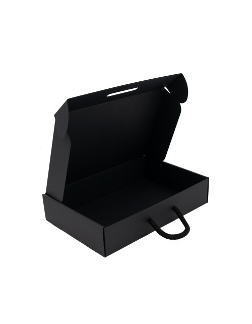 Black Gift Box - Suitcase with Textile Handle