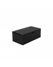 Pailga juoda nedidelė dėžutė su dangteliu ir suneriamu dugneliu