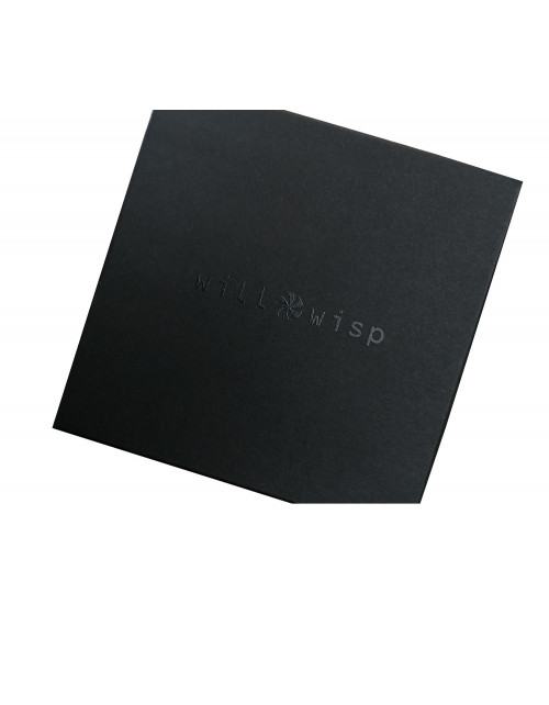 Dviejų dalių maža kvadratinė juodo kartono dovanų dėžutė (38712)