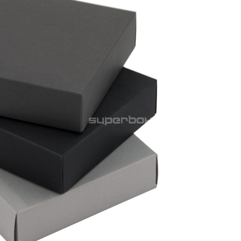 Small Square Gift Box from Black Decorative Cardboard