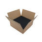 Black Square Gift Box of Height 8 cm with a Lid and Lines