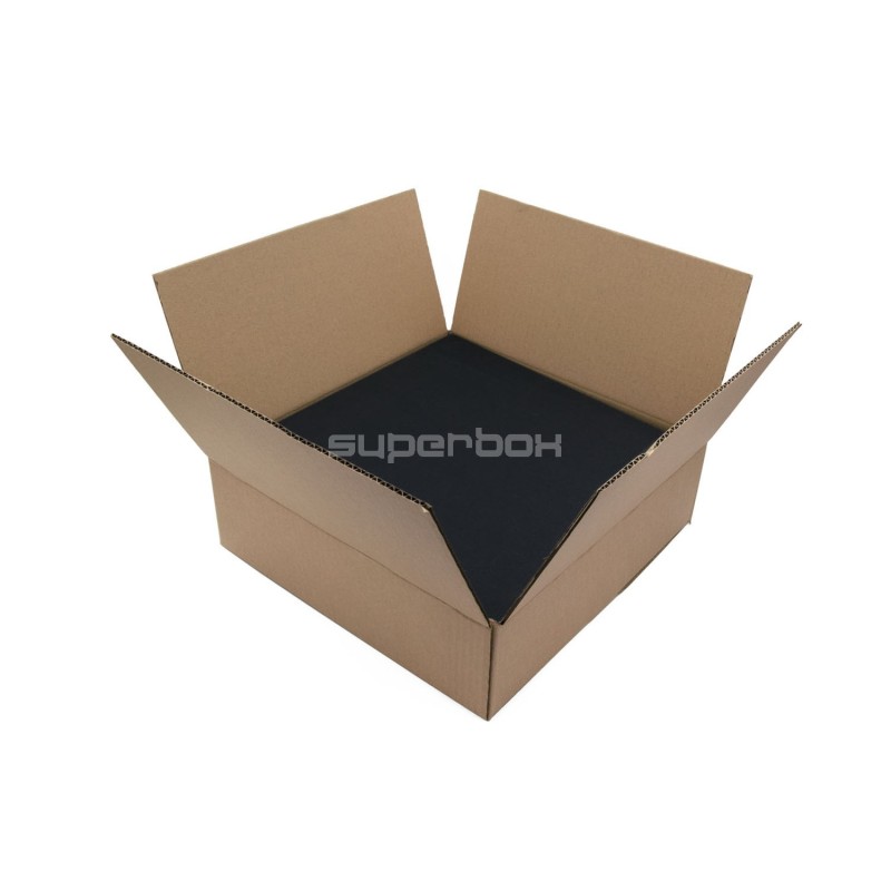 Black Square Gift Box of Height 8 cm with a Lid ROSES