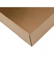 Ruda kvadratinė siuntimo dėžė, 9 cm aukščio