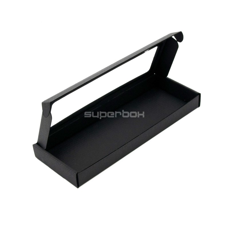 Low Height Oblong Black Box with PVC Window