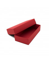 Raudona dviejų dalių kartono dėžutė