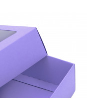 Lilac Two Piece Cardboard Gift Box with Window