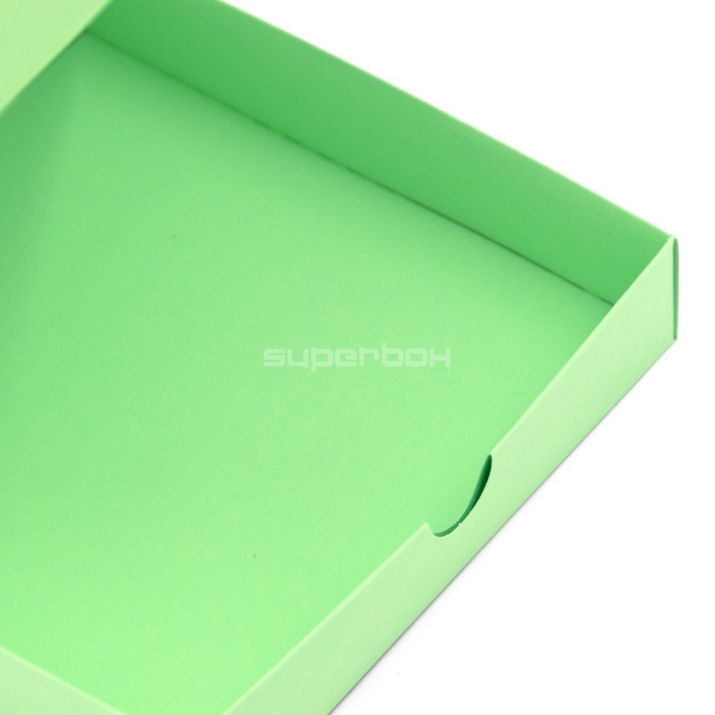 Light Green Square Box with Recessed Cardboard Lid