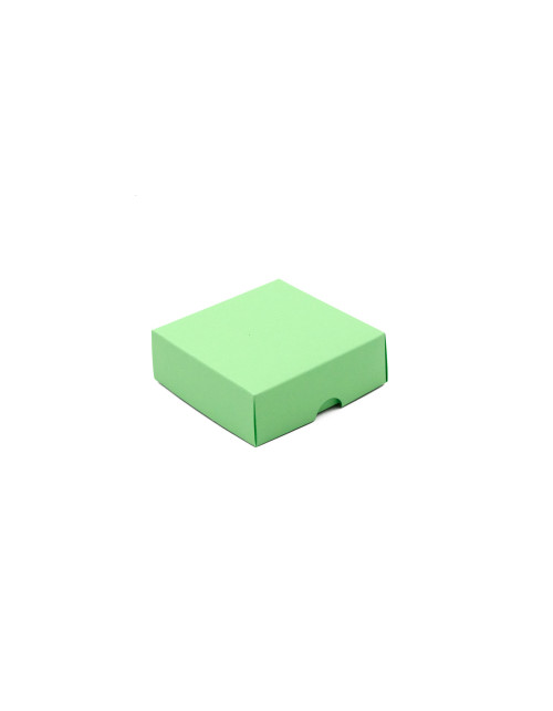 Dviejų dalių maža kvadratinė smaragdinė dovanų dėžutė