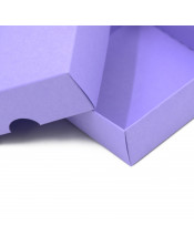 Two Piece Small Square Lilac Cardboard Gift Box