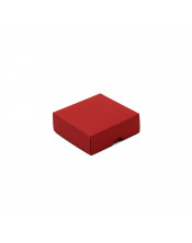 Sarkana divu gabalu maza kvadrātveida kartona dāvanu kastīte
