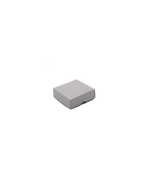 Pelēka divdaļīga maza kvadrātveida kartona dāvanu kastīte
