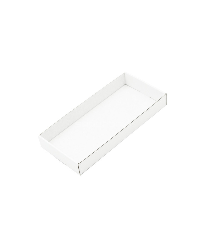 White Wide Tray for Packing Gift Sets, Length of 23 cm