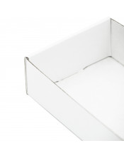 Baltas padėkliukas dovanų rinkiniams pakuoti, 26.5 cm ilgio