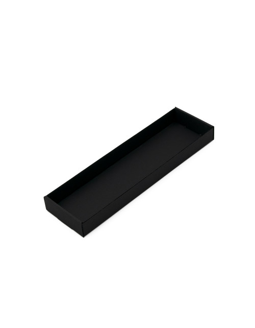 Черный узкий лоток для упаковки подарочных наборов, длина 23 см