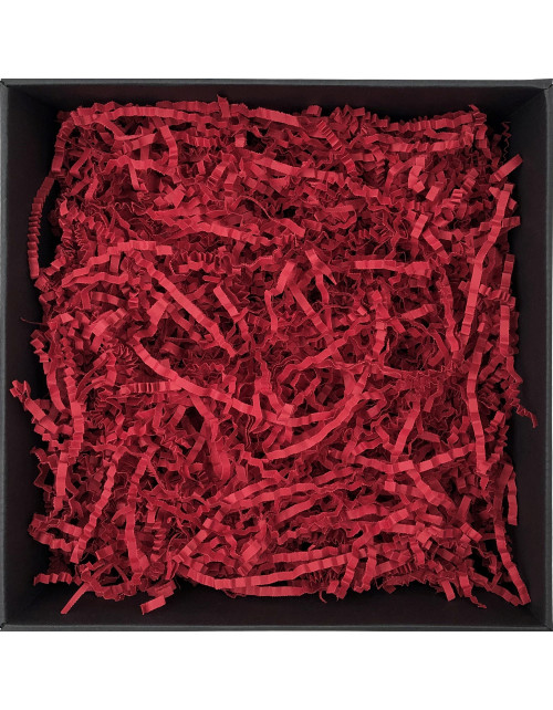 Standžios raudonos popieriaus drožlės - 4 mm, 1 kg