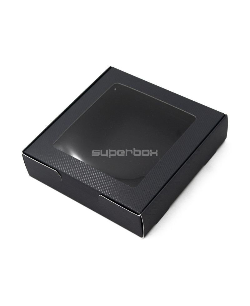 Black Cookies Box with Clear Window and Laminate Inside
