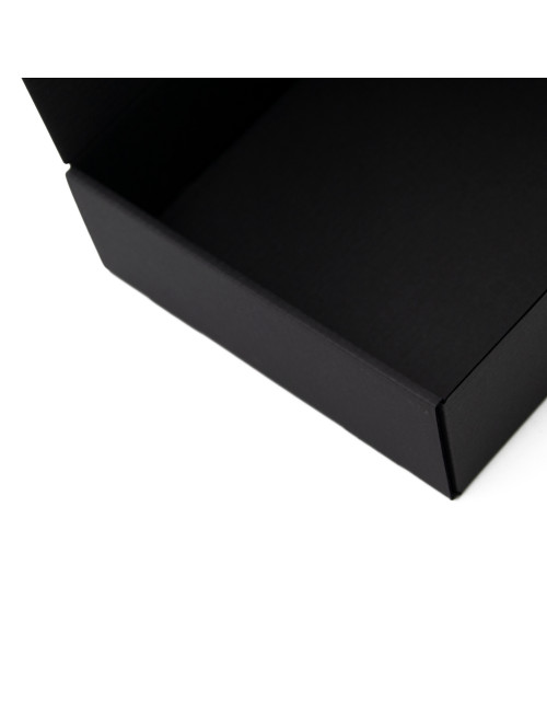 Kvadratinė juoda 6 cm gylio greitai sulankstoma dėžutė