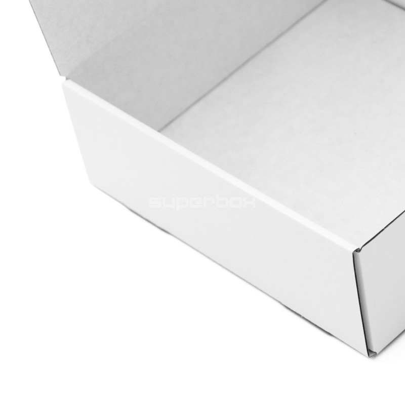 Square White Quick Folding Box, 6 cm Deep