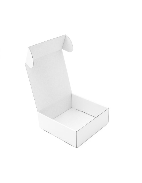 Kvadratinė balta 6 cm gylio greitai sulankstoma dėžutė