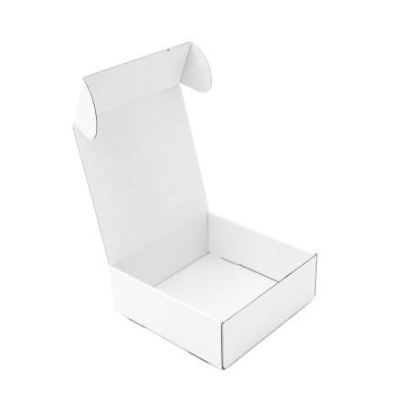 Square White Quick Folding Box, 6 cm Deep