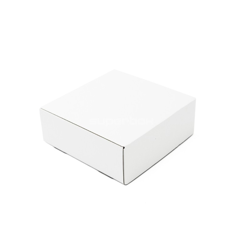 Square White Quick Folding Box, 6 cm Deep