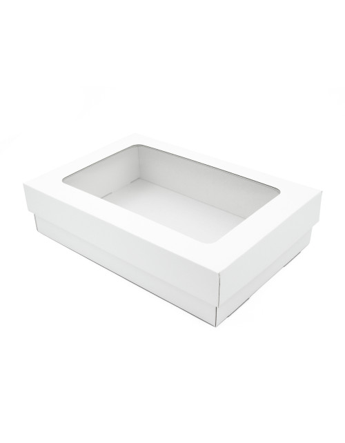 Multipurpose Black Base-Lid Gift Box with Clear Window