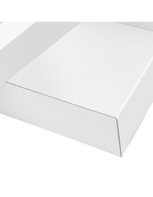 Balta universali dviejų dalių dėžutė su langeliu
