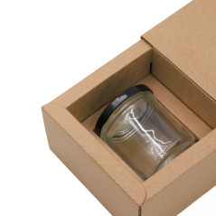 Brown Box with a Sleeve for Packing One Jar