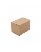 Ruda nedidelė gili dėžutė dovanoms arba siuntiniams pakuoti