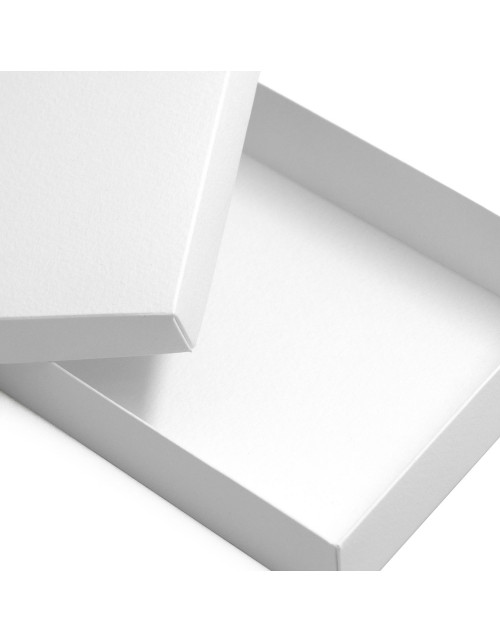 Balta dviejų dalių kartono dėžutė kvietimams