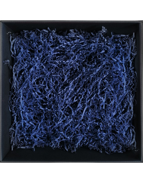 Standžios tamsiai mėlynos popieriaus drožlės - 2 mm, 1 kg