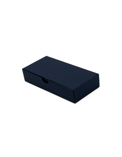 Pailga dėžutė įleidžiamu dangteliu iš mėlynos spalvos kartono