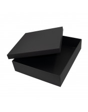 Labai didelė daili juoda kvadratinė dovanų dėžė su dangčiu